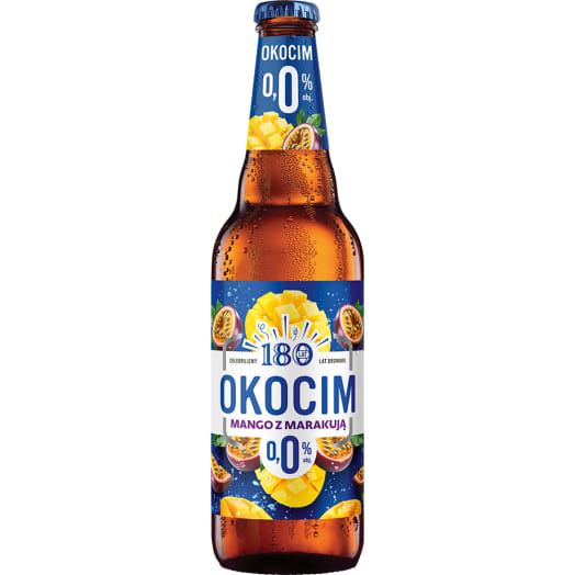 OKOCIM MANGO Z MARAKUJĄ Piwo bezalkoholowe (cena zawiera 1 zł kaucji za butelkę)